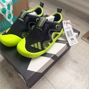 adidas Kids Water Shoes - Black and Neon Yellow